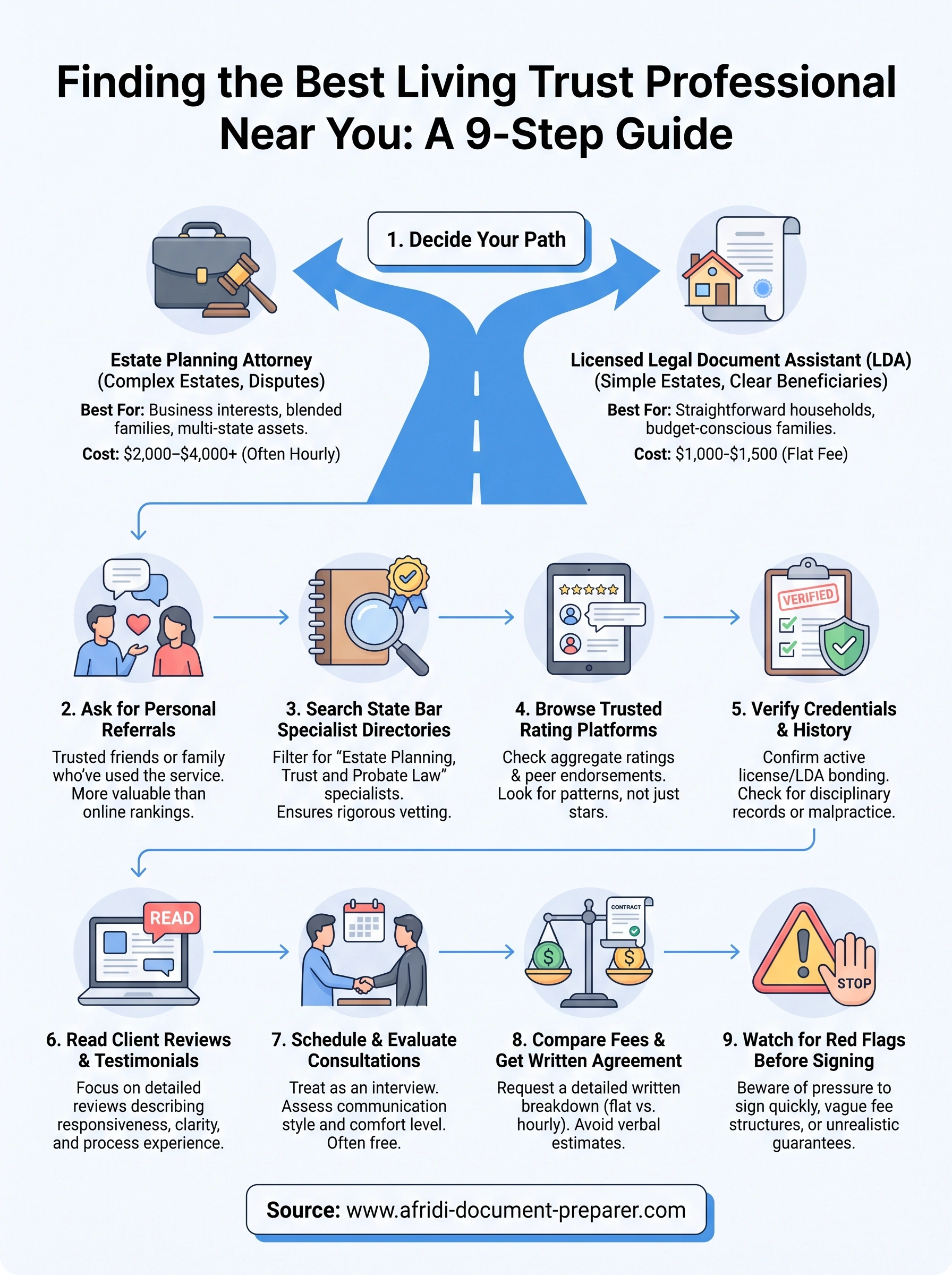 best living trust attorney near me infographic