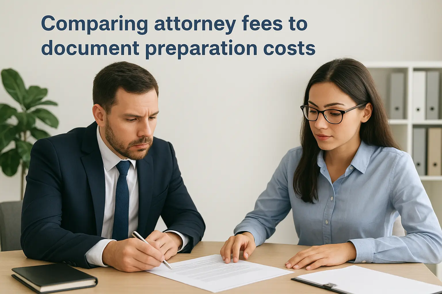 Comparing attorney fees to document preparation costs