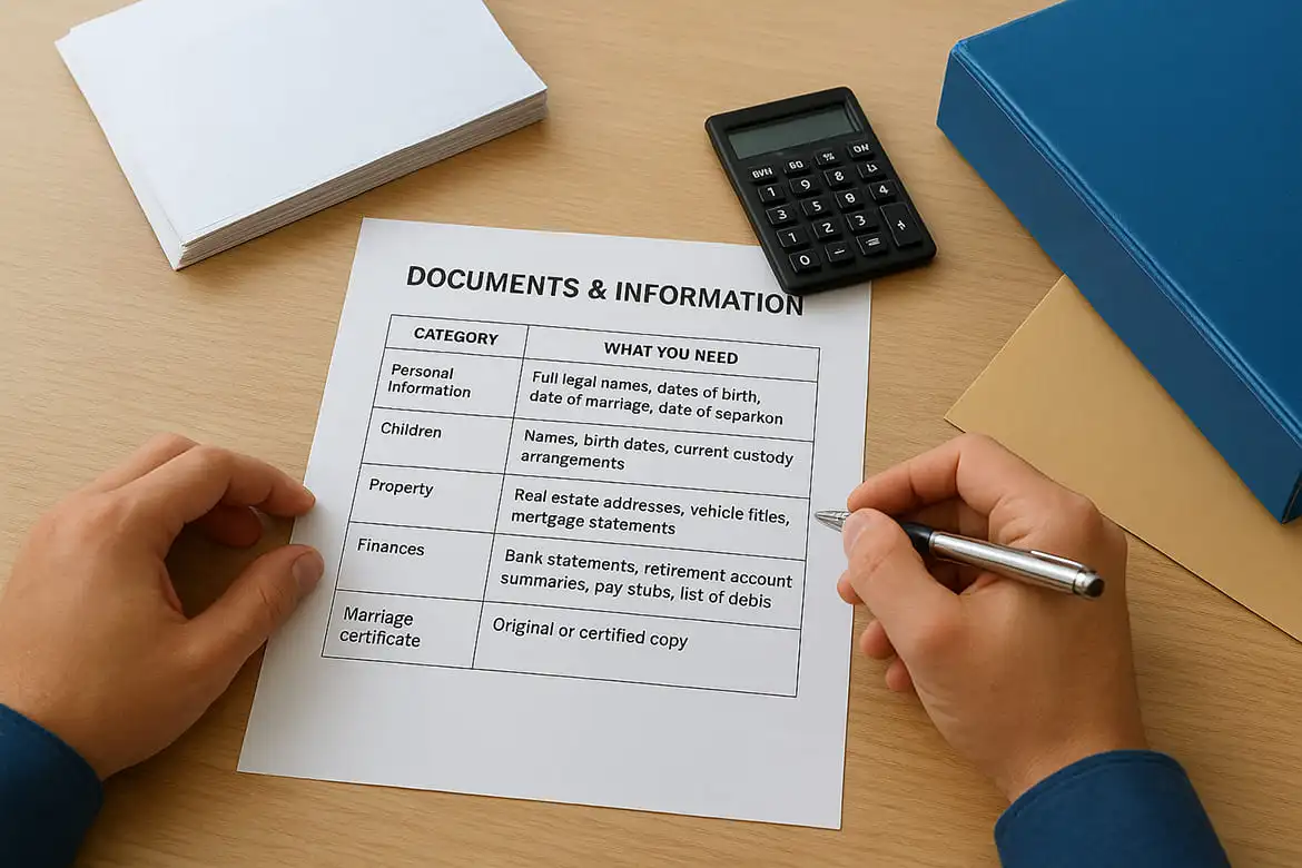 Documents and information you need to gather before you file