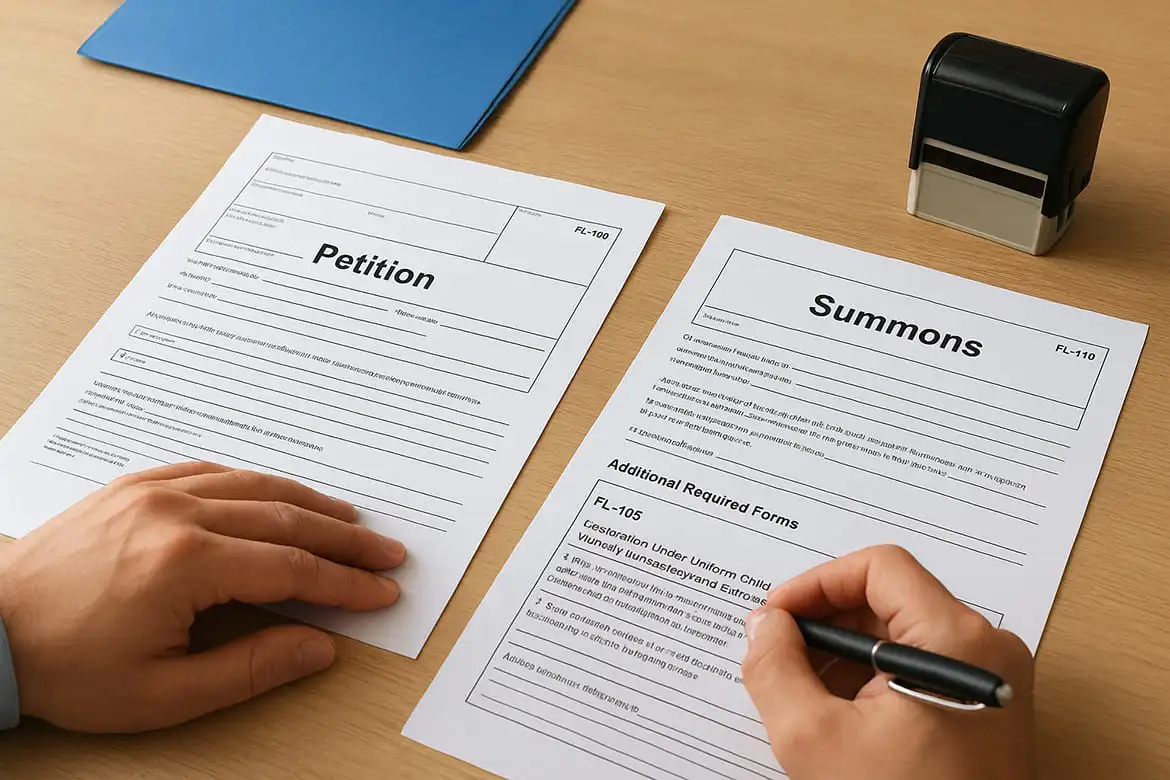 Step 2. Fill out and file the initial court forms