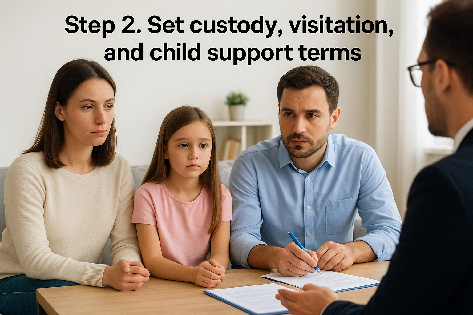 Step 2. Set custody, visitation, and child support terms