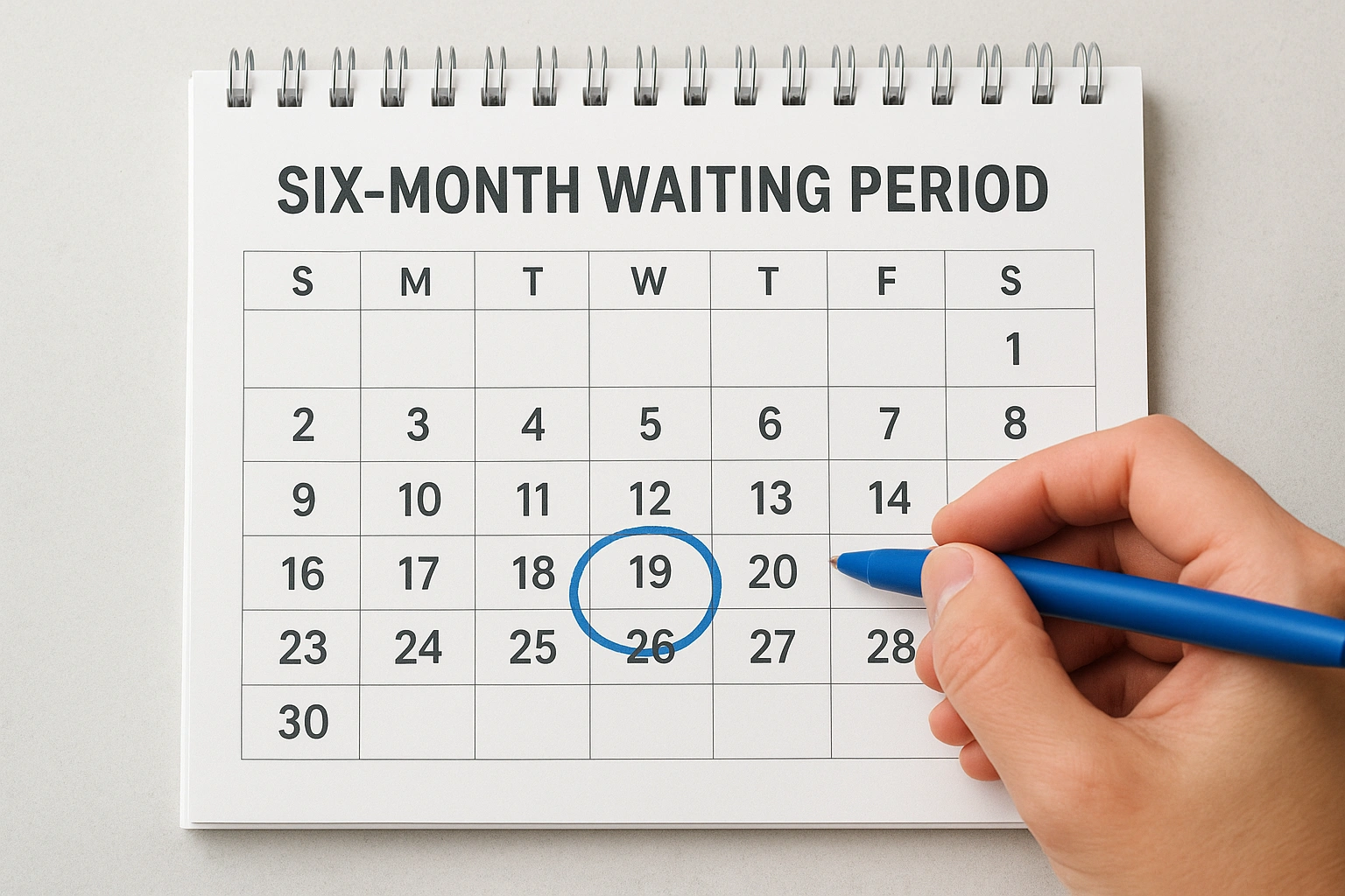 The six-month waiting period