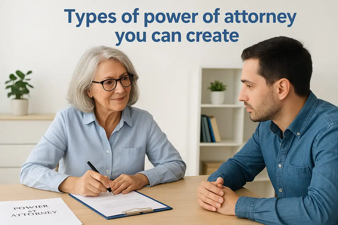 Types of power of attorney you can create