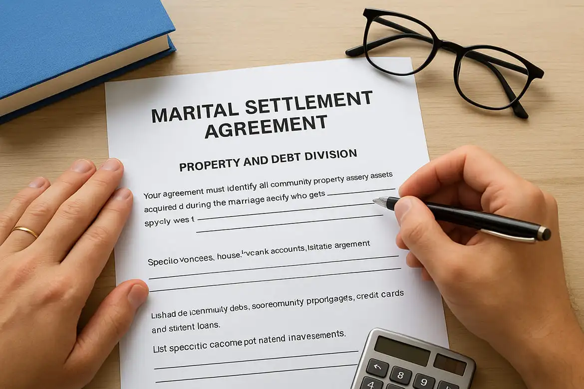 What to include in a marital settlement agreement